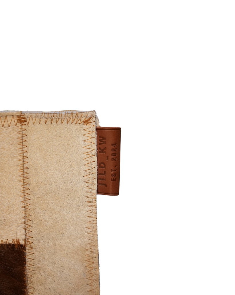 Genuine leather rug non Folded