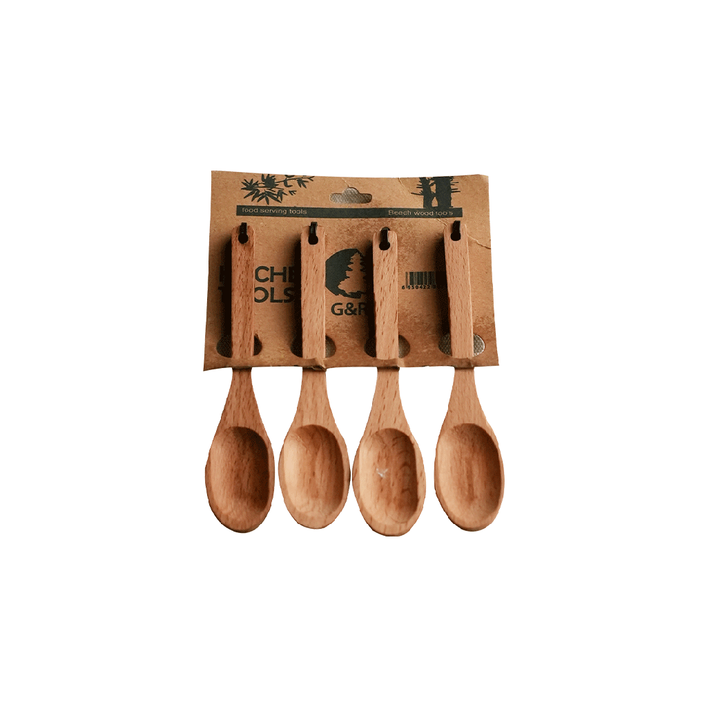 4 Pcs High Quality Bamboo Tea spoons