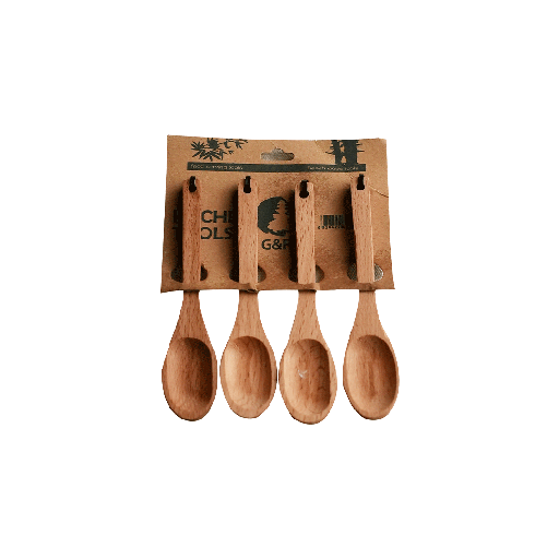 4 Pcs High Quality Bamboo Tea spoons